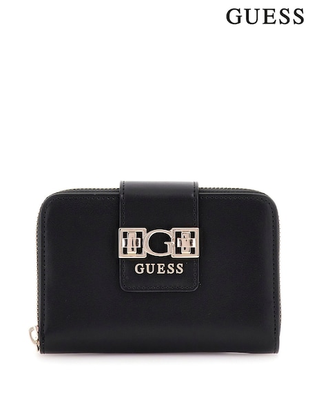 Guess Jane Zip Around Black Purse (W28685) | £50
