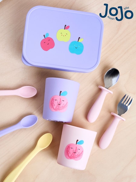 JoJo Maman Bébé Apples Stainless Steel Lunchbox (W28707) | £25