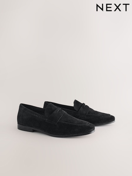 Black Suede Loafers (W28815) | £0