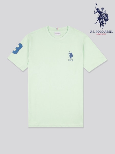 U.S. Polo Assn. Green Mens Player 3 100% Cotton T-Shirt (W28885) | £30