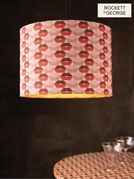 Rockett St George Red/Pink Easyfit Drum Shade (W28908) | £45