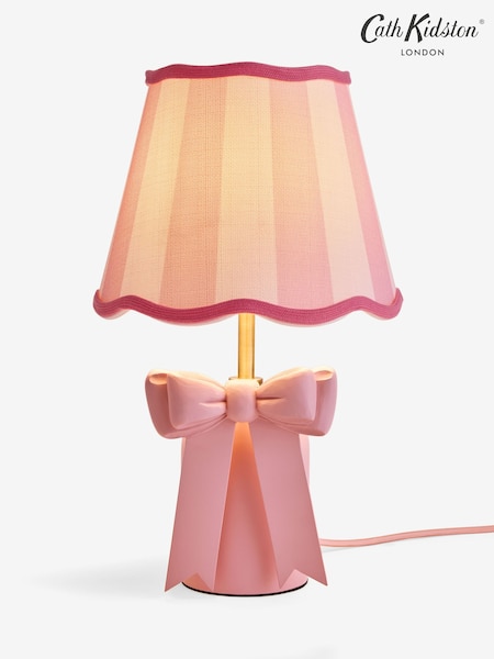 Cath Kidston Pink/White Cream Canopy Bow Table Lamp (W28911) | £85