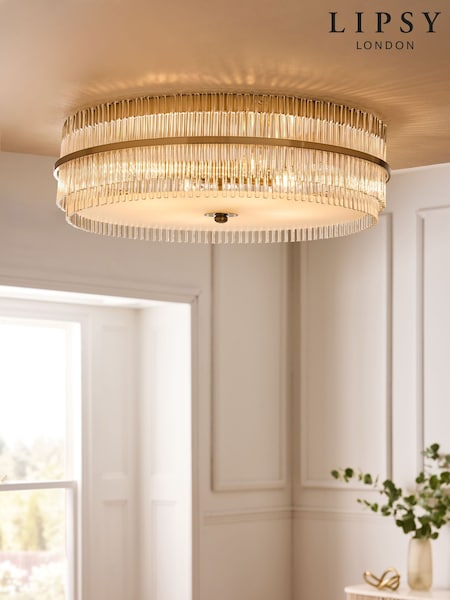 Lipsy Gold Large Flush Ceiling Light (W28923) | £279
