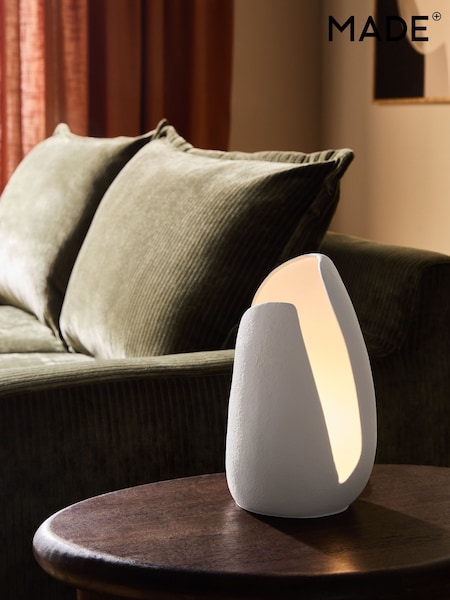 MADE.COM White Ceramic Lorelei Table Lamp (W28948) | £45