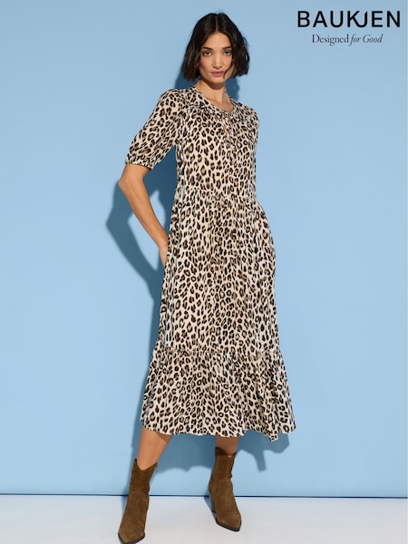 Baukjen Leopard Lavinia Printed Midi Dress (W28960) | £169