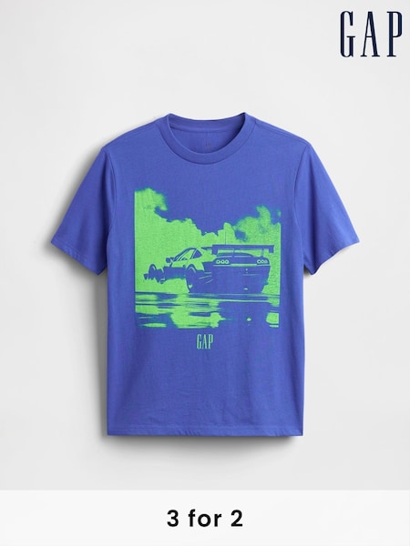 Gap Blue Graphic T-Shirt (4-13yrs) (W29012) | £10
