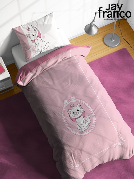 Jay Franco Pink Disney Aristocats 100 Cotton Single Duvet Cover Set (W29042) | £33