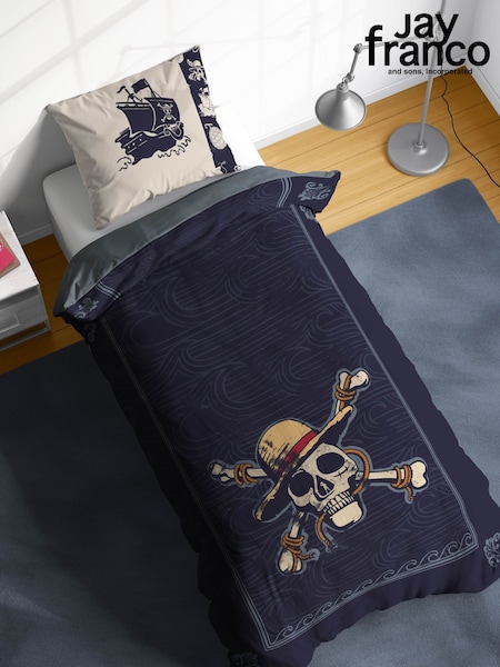 Jay Franco Blue One Piece High Seas 100 Cotton Single Duvet Cover Set (W29053) | £33