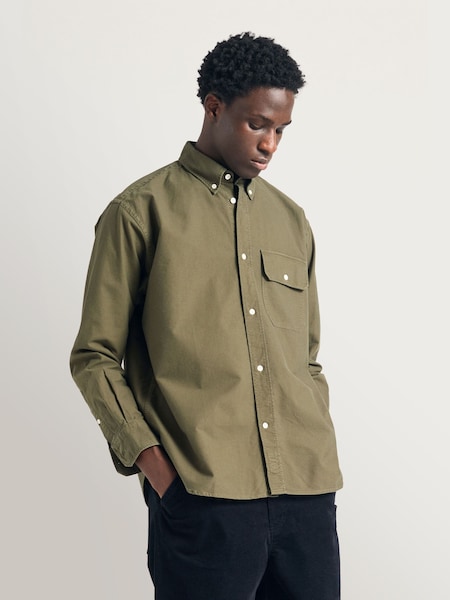 Norse Projects Green Oversized Oxford Shirt (W29070) | £180
