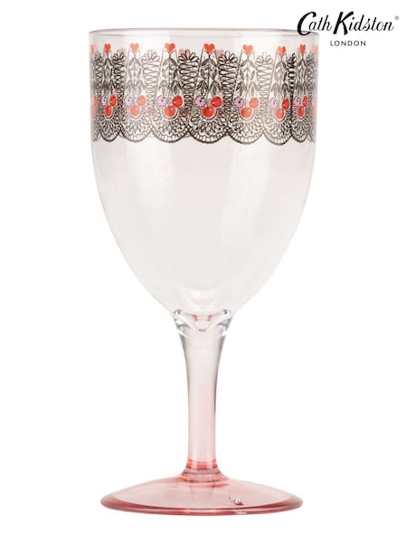 Cath Kidston Pink Cherry Picnic Wine Glass (W29104) | £28