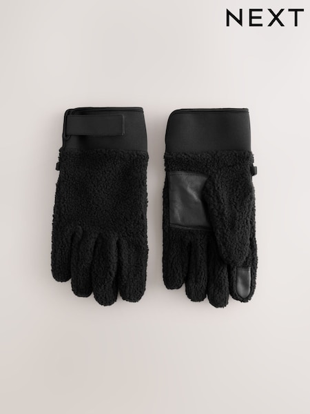 Black Borg Fleece Gloves (W29136) | £24