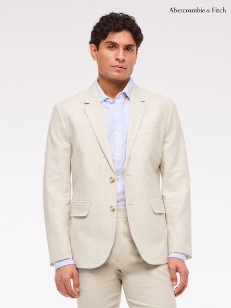 Abercrombie & Fitch Single Breasted Linen Blazer (W29296) | £140