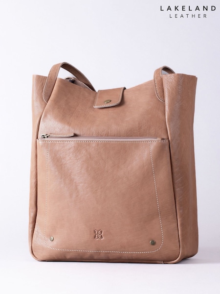 Lakeland Leather Cream Harstone Slouch Tote Bag (W29326) | £75