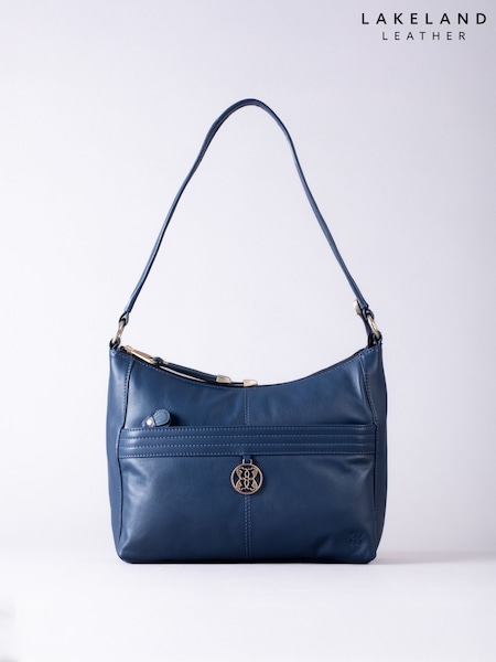 Lakeland Leather Blue Cartmel Shoulder Bag (W29344) | £80