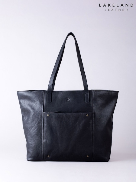Lakeland Leather Black Harstone Tote Bag (W29347) | £80