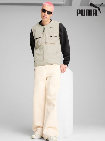 Puma Cream Mens Pumatech Cargo Gilet (W29351) | £65