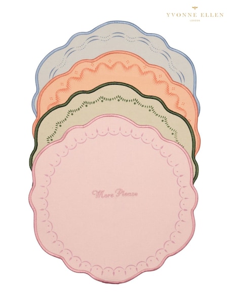 Yvonne Ellen Set of 4 Pink Slogan Placemats (W29491) | £40