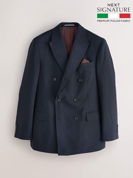 Navy Regular Fit Signature Nova Fides Wool Jacket (W29550) | £130