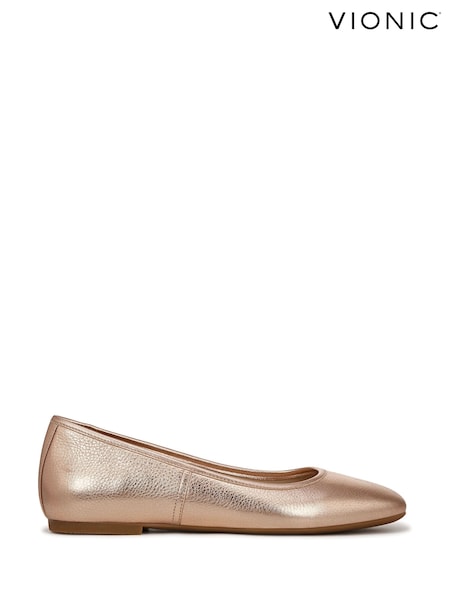 Vionic Wide Fit Metallic Orinda 2 Ballet Flats (W29633) | £120