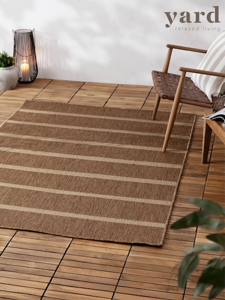 Yard Natural Tala Stripe Jute Effect Indoor/Outdoor Rug (W29711) | £54 - £74