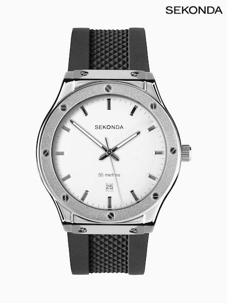 Sekonda Mens Sports 42mm Titan Watch in Silicone Strap Dial (W29771) | £60