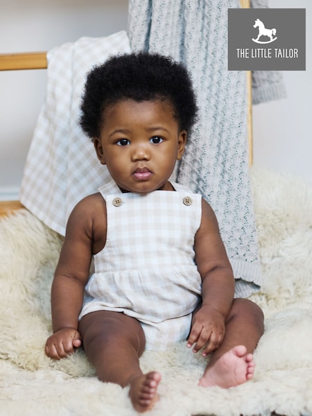 The Little Tailor Baby Woven Shorty 100% Cotton Romper (W29932) | £22