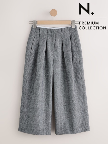 Grey N. Premium Herringbone Culottes With Wool (W29982) | £45