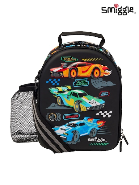 Smiggle Black Curious Hardtop Level Curve Lunchbox With Strap (W29994) | £22