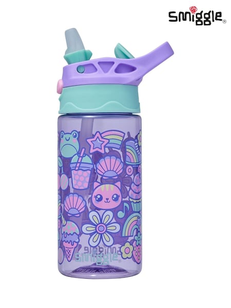 Smiggle Purple Junior Curious Flip Plastic Drink Bottle 430Ml (W29999) | £11