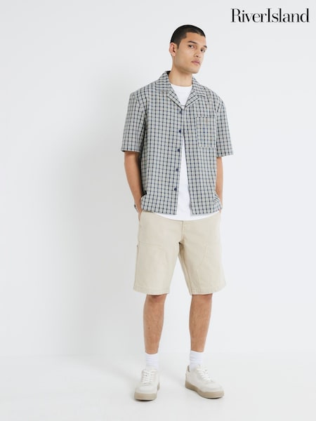 River Island Natural Carpenter 100% Cotton Shorts (W30046) | £36
