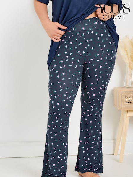 Yours Curve Blue Yoga Joggers (W30146) | £20