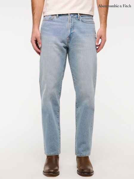Abercrombie & Fitch Blue 100% Cotton Straight Leg Jeans (W30415) | £65
