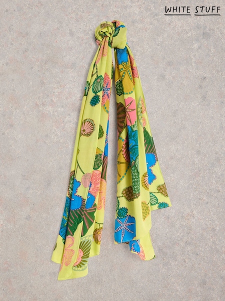 White Stuff Yellow Suki Floral Printed Scarf (W30532) | £25