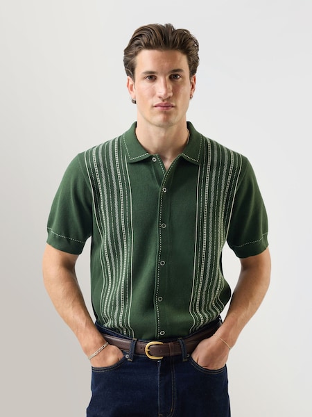 Percival Green Accolades Knitted Shirt (W30599) | £140