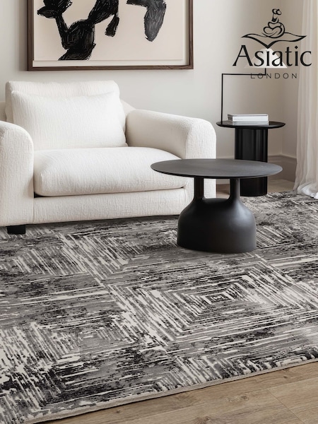 Grey Kuza Portrait Lustre Rug (W30612) | £79 - £559