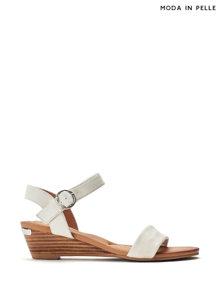 Moda in Pelle Mayapple Heel Clip Wedges Strappy Leather Sandals (W30646) | £79