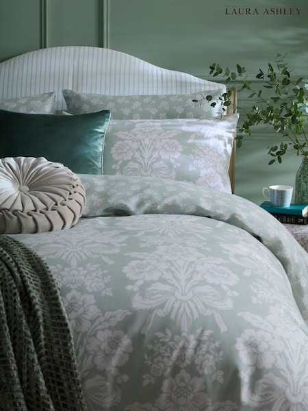 Laura Ashley Set of 2 Duckegg Green Tatton 200 Thread Count Pillowcases (W30678) | £20