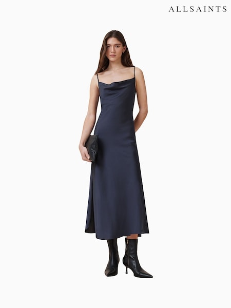 AllSaints Blue Hadley Dress (W30734) | £129