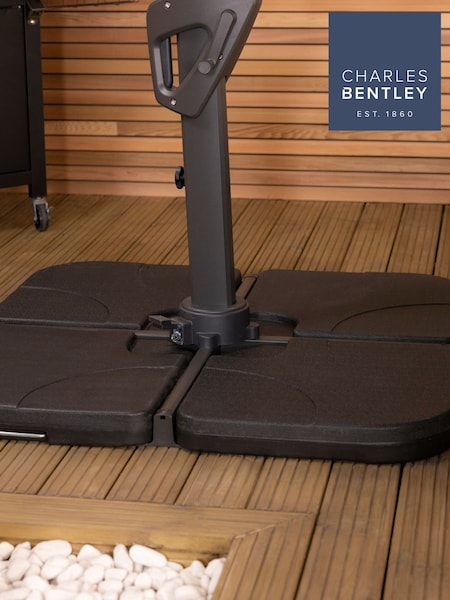 Charles Bentley Black 2 pcs Premium Garden Concrete Parasol Base (W30805) | £84