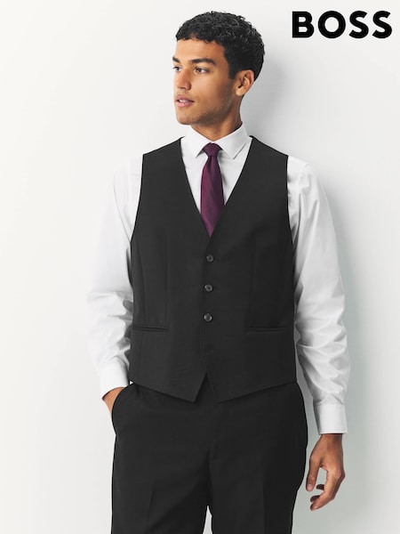 BOSS Black Chrome Slim Fit Tailored Waistcoat (W30896) | £139