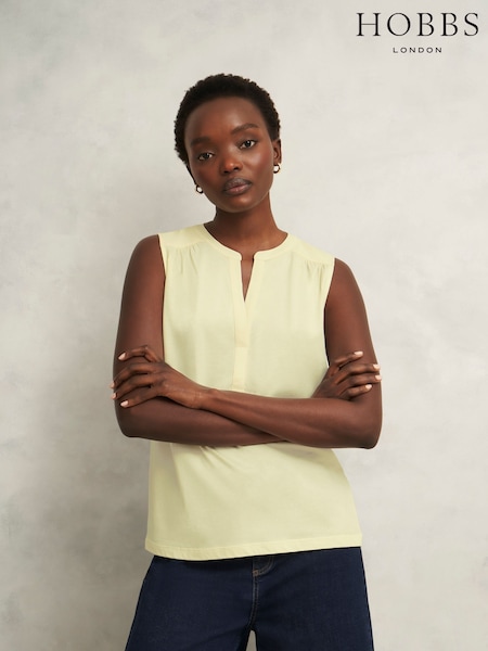 Hobbs Yellow Nadine Top (W30903) | £39