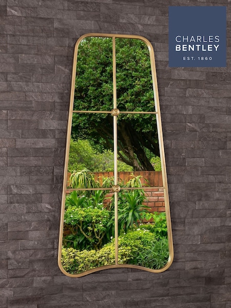 Charles Bentley Gold Copenhagen Shaped Garden Mirror (W30997) | £77