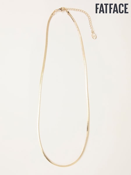 FatFace Gold Tone Snake Chain Necklace (W31029) | £14.50