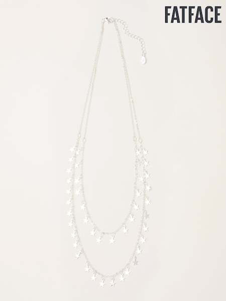 FatFace Silver Tone Star Layered Nacklace (W31031) | £16.50