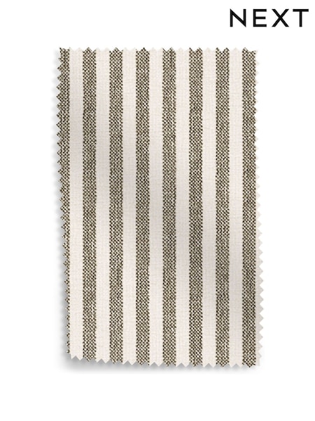 Natural Chenille Stripe Upholstery Swatch (W31169) | £0