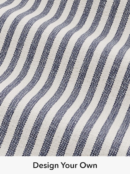 Chenille Stripe/Slate Blue Fabric By Metre (W31193) | £140
