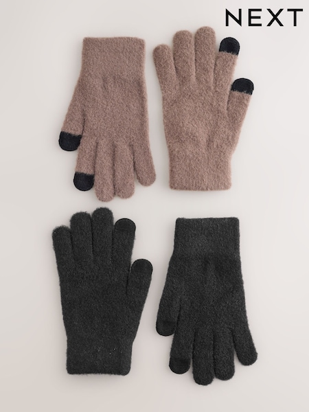 Mink/Black Magic Gloves 2 Pack (W31447) | £8