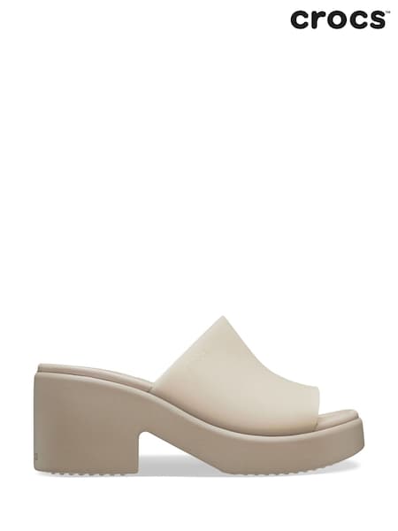 Crocs Brown Brooklyn Slide Heels (W31635) | £65