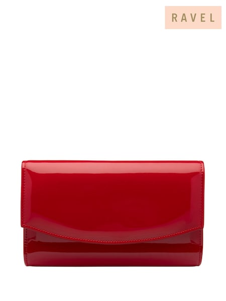 Ravel Red Clutch Bag with Chain (W31725) | £45