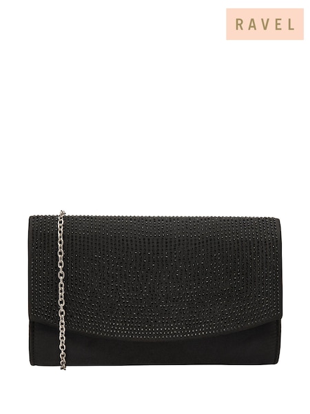 Ravel Black Clutch Bag with Chain (W31728) | £45
